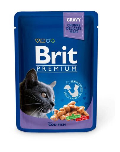 Premium Cat Adult Cod Fish dorsz saszetka dla kota 24 x 100g