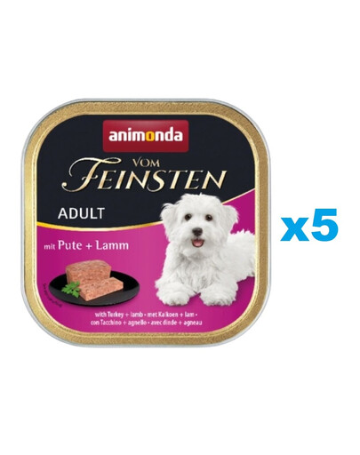 ANIMONDA Vom Feinsten Classic zestaw z indykiem i jagnięciną 5 x 150 g