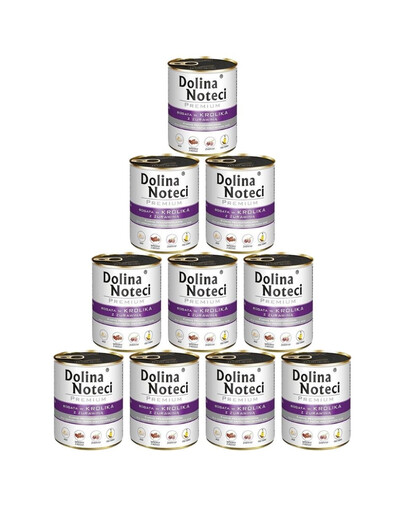 DOLINA NOTECI Premium Bogata W Królika Z Żurawiną 10x800g