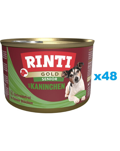 RINTI Gold Senior Rabbit Mini Królik dla starszych psów ras małych 48x185 g