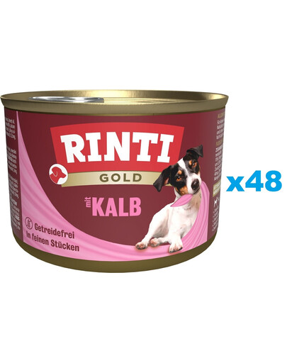 RINTI Gold Veal Mini Cielęcina dla psów ras małych 48x185 g