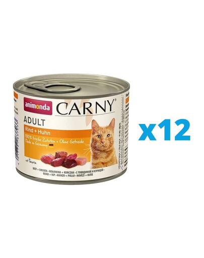 ANIMONDA Carny Adult karma dla kota puszka 12 x 200g