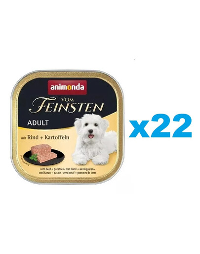ANIMONDA Vom Feinsten Adult wołowina i ziemniak 22x150 g