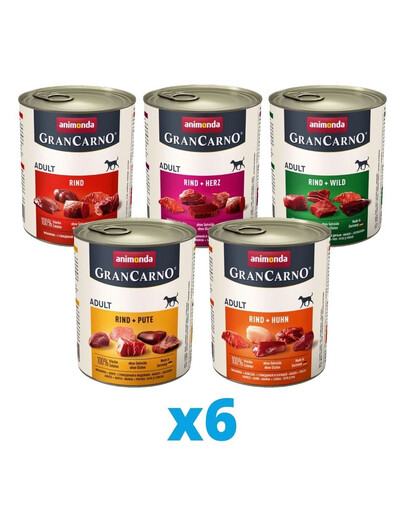 ANIMONDA GranCarno mix smaków 30 x 800 g