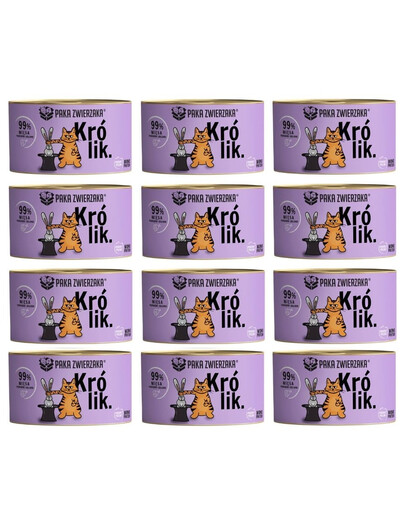 PAKA ZWIERZAKA Karma mokra Królik 12x200 g