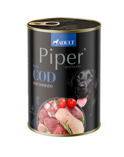 PIPER Mokra karma z dorszem i pomidorem dla psa 400 g