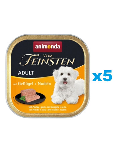 ANIMONDA Vom Feinsten zestaw z drobiem i makaronem 5 x 150 g