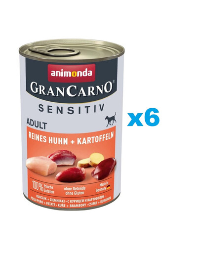 ANIMONDA Grancarno Sensitive kurczak z ziemniakami 6x400 g