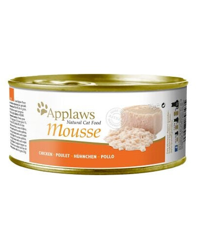 APPLAWS Cat Mousse Tin Chicken 72x70g mokra karma dla kota - Kurczak w musie