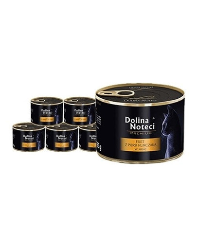 DOLINA NOTECI Premium filet z piersi kurczaka karma mokra dla kota 12x185 g