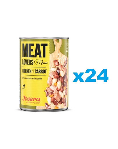 JOSERA Meatlovers Menu Kana porganditega 400 g x 24