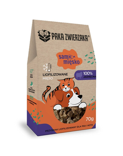 Samo mięsko Jagnięcina liofilizowane mięso dla psa i kota 70 g
