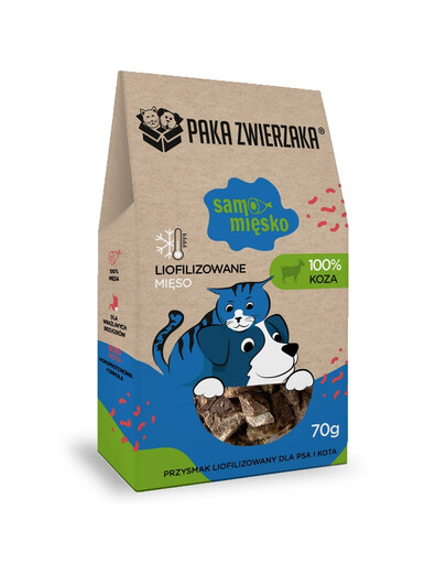 Samo mięsko Kozina liofilizowane mięso dla psa i kota 70 g