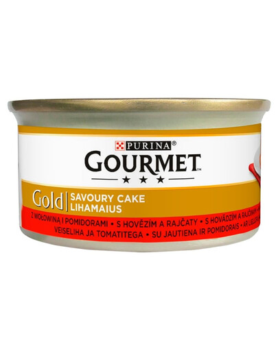 GOURMET Gold Savoury Cake Z Wołowiną i Pomidorami 24x85 g