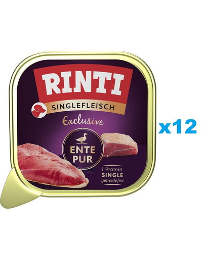 RINTI Singlefleisch Exclusive Duck Pure monobiałkowa karma z kaczką 12x150 g