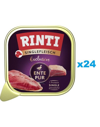 RINTI Singlefleisch Exclusive Duck Pure monobiałkowa karma z kaczką 24x150 g