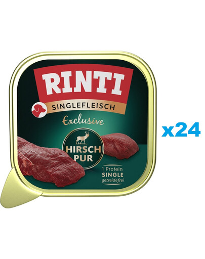 RINTI Singlefleisch Exclusive Venison Pure monobiałkowa karma z dziczyzną 24x150 g