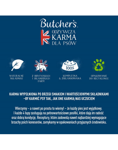 BUTCHER'S Original Recipe in Gravy, karma dla psa, kawałki z indykiem w sosie, 400g