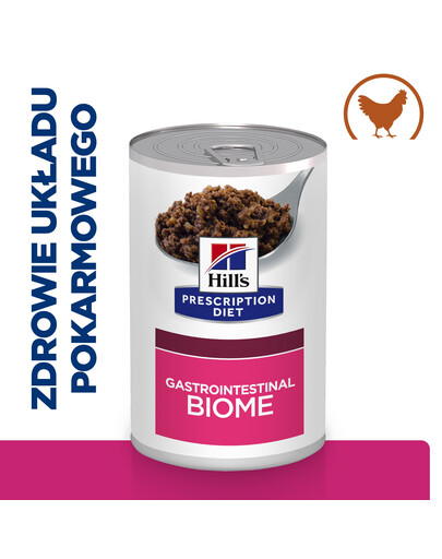 HILL'S Prescription Diet Gastrointestinal Biome 12x370g mokra karma dla psów s kurzcziakem