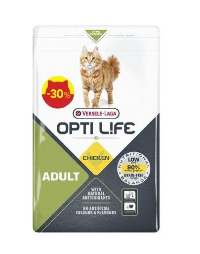 VERSELE-LAGA Opti Life Cat Adult Chicken 1kg -30% promo toit täiskasvanud kassidele kanaga