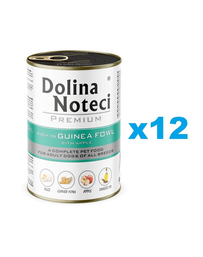 DOLINA NOTECI Premium Bogata w perliczkę z jabłkiem 12x400 g