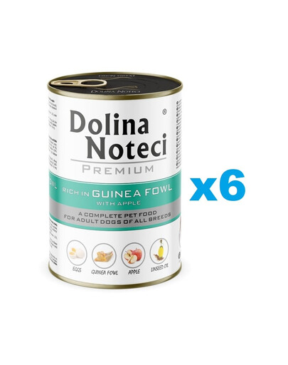 DOLINA NOTECI Premium Bogata w perliczkę z jabłkiem 6x400 g