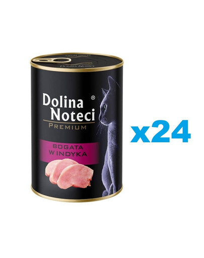 DOLINA NOTECI Premium Bogata w indyka dla kota 24x400 g