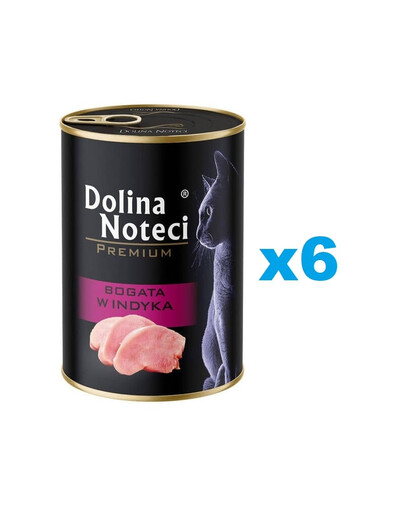 DOLINA NOTECI Premium Bogata w indyka dla kota 6x400 g