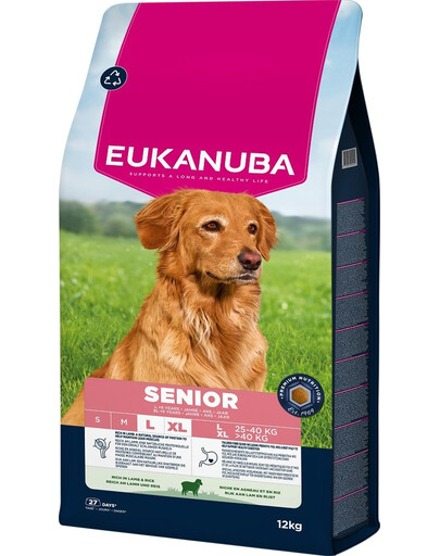 Senior Large Breeds Lamb Rice 12 kg sucha karma dla starszych psów ras dużych bogata w jagnięcinę i ryż