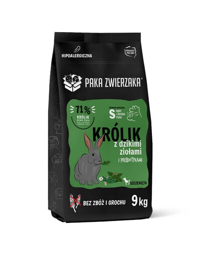 PAKA ZWIERZAKA Seventh Heaven Kuivtoit Küülik metsikute ravimtaimedega kutsikatele 9 kg