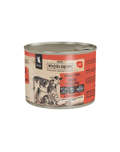 Królik z cielęciną mokra karma dla kociąt 200 g