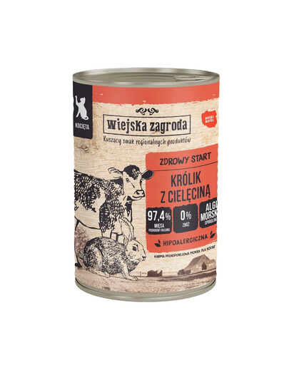 Królik z cielęciną mokra karma dla kociąt 400 g