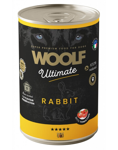 WOOLF Ultimate Adult Dog Rabbit and Tomatoes 400g niisketoit krõliki ja tomatitega koertele