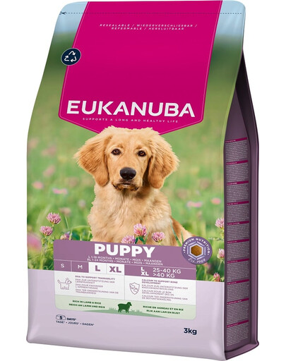 Puppy Large Breeds Lamb Rice 3 kg sucha karma dla szczeniąt ras dużych bogata w jagnięcinę i ryż