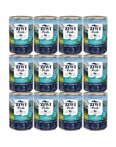 ZIWIPEAK Dog Mackerel&Lamb Makrela i jagnięcina 12 x 390 g