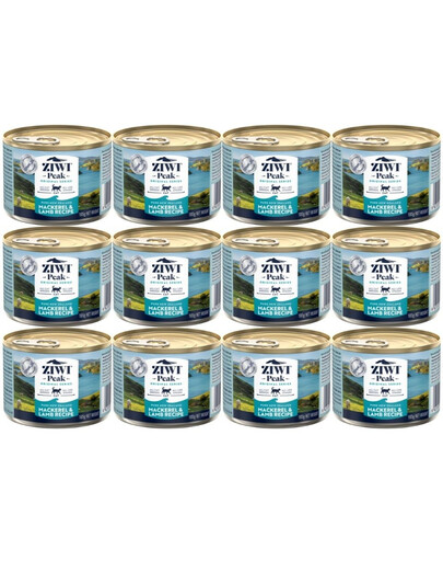 ZIWIPEAK Cat Mackerel&Lamb Makrela i jagnięcina 12 x 185 g