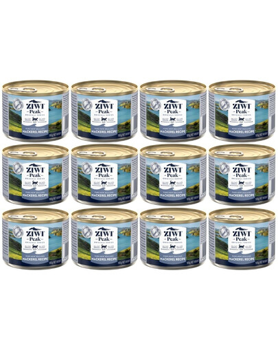 ZIWIPEAK Cat Mackerel Makrela 12 x 185 g