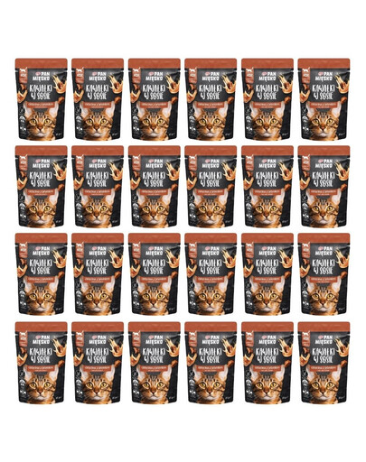 PAN MIĘSKO Kawałki w sosie Cielęcina z jeleniem mokra karma dla kotów 24x85 g