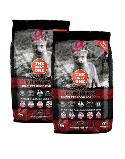ALPHA SPIRIT Pełnoporcjowa karma sucha miękka dla szczeniąt 6 kg (2x3kg)