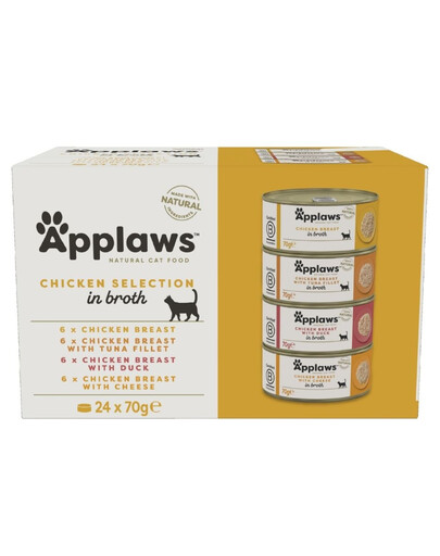 Cat Adult Chicken Selection Multipak in Broth 24x70g mix smaków z kurczakiem w bulionie