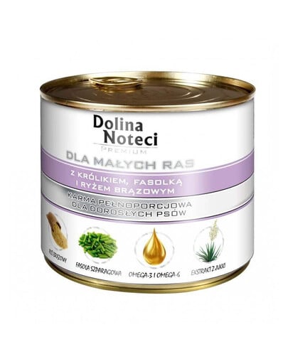 Premium Małe Rasy Z Królikiem, Fasolką I Ryżem Brązowym 0,185 kg