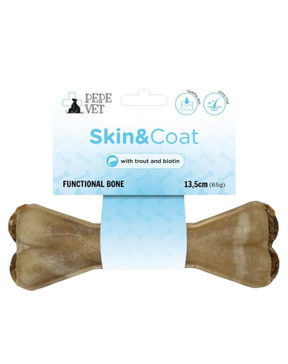 PEPE Vet Kość funkcjonalna Skin&Coat 13,5 cm (70g) na zdrową skórę i sierść dla psów