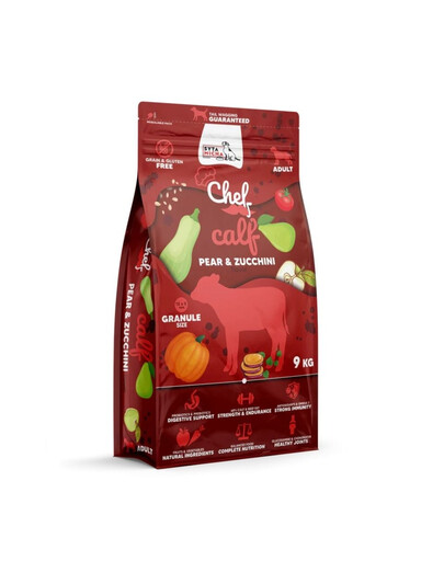 Chef Cielęcina, gruszka i cukinia 9 kg sucha karma dla psa