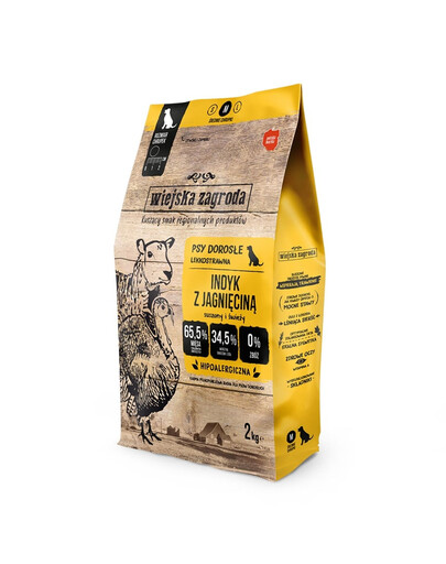 Indyk z jagnięciną karma dla psów chrupki M 2 kg