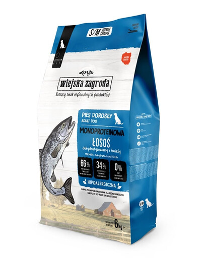 Monobiałkowa Łosoś dla psów chrupki S/M 6 kg
