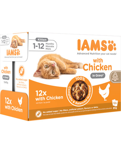 Cat Delights Kitten All Breeds Chicken in Gravy Pouch 12x85g