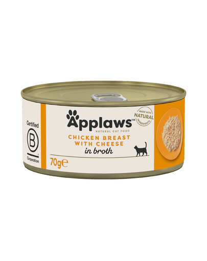 APPLAWS Cat Adult Chicken Breast with Cheese in Broth pierś z kurczaka z serem w bulionie 70 g