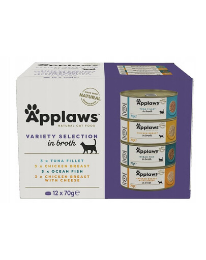 APPLAWS Supreme Collection Adult proovipakk märgtoit täiskasvanud kassidele 12 × 70 g