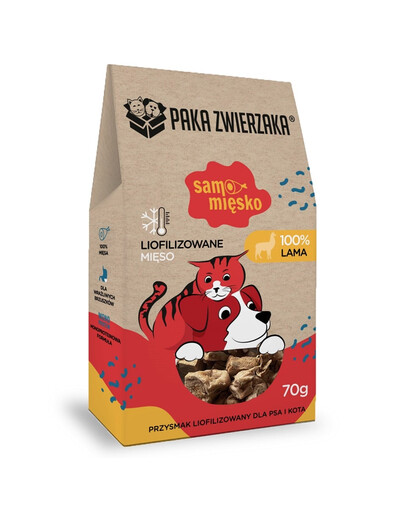 Samo mięsko Lama liofilizowane mięso dla psa i kota 70 g