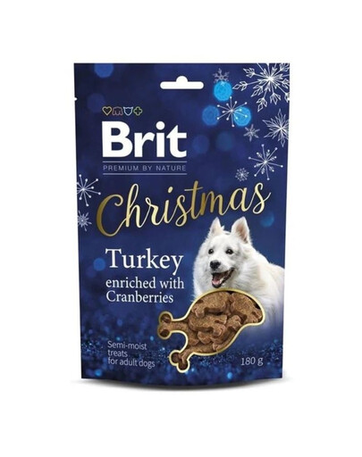 Premium By Nature Dog Christmas Semi-moist Snack Turkey 180g półmiękki przysmak dla psów z indykiem i żurawiną